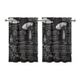 thumbnail image 1 of Vintage Kitchen Food Cooking Chef Tier Cafe Curtains for Bathroom Living RV Rod Pocket Window Drapes 36 Inch 2 Panels Set 28"x36" 2 Panels Window Treatment Tiers, 1 of 4