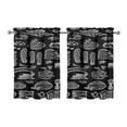 thumbnail image 1 of Vintage Kitchen Food Cooking Chef Tier Cafe Curtains for Bathroom Living RV Rod Pocket Window Drapes 36 Inch 2 Panels Set 28"x36" 2 Panels Window Treatment Tiers, 1 of 4
