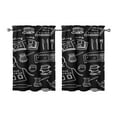 thumbnail image 1 of Vintage Kitchen Food Cooking Chef Tier Cafe Curtains for Bathroom Living RV Rod Pocket Window Drapes 36 Inch 2 Panels Set 28"x36" 2 Panels Window Treatment Tiers, 1 of 4