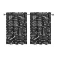 thumbnail image 1 of Vintage Kitchen Food Cooking Chef Tier Cafe Curtains for Bathroom Living RV Rod Pocket Window Drapes 36 Inch 2 Panels Set 28"x36" 2 Panels Window Treatment Tiers, 1 of 4