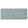thumbnail image 1 of Vintage Kitchen Mat, Curvy Repeating Floral Motifs in Squares Mandala Style Pattern, Plush Decorative Kitchen Mat with Non Slip Backing, 47" X 19", Reseda Green Pale Blue, by Ambesonne, 1 of 1