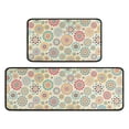 thumbnail image 1 of Vintage Kitchen Mat Doormat Set Of 2, Non-Slip Boho Floral Patterns Indoor/Outdoor Rug for Floor Front Door, Kitchen, Bathroom Decor,Modern Style 17" X 47" and 17" X 30", 1 of 4