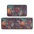 thumbnail image 1 of Vintage Kitchen Mat Doormat Set Of 2, Non-Slip Boho Floral Patterns Indoor/Outdoor Rug for Floor Front Door, Kitchen, Bathroom Decor,Modern Style 17" X 47" and 17" X 30", 1 of 4