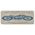 thumbnail image 1 of Vintage Kitchen Mat, Retro Style Bike Grunge Background Classic Wheels Chopper Rider Illustration, Plush Decorative Kitchen Mat with Non Slip Backing, 47" X 19", Slate Blue Tan, by Ambesonne, 1 of 1