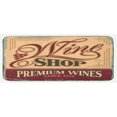 thumbnail image 1 of Vintage Kitchen Mat, Vintage Rusty Pop Art Style Sign for Wine Shop Past Time Adds Bohemian Art Print, Plush Decorative Kitchen Mat with Non Slip Backing, 47" X 19", Orange Red, by Ambesonne, 1 of 1