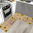 thumbnail image 1 of Vintage Kitchen Rugs and Mats Set of 2, Farm Retro Sunflowers Honeybee Non-Slip Floor Doormat Comfort Area Runner Rug and Mat, Retro Wood Board Indoor Entrance Carpet Home Decor, 1 of 6