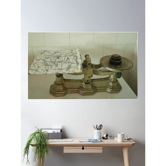 Vintage Kitchen Scales Poster Wall Art, Modern Wall Decor For Living Room Bedroom, 12x18 UNFRAMED