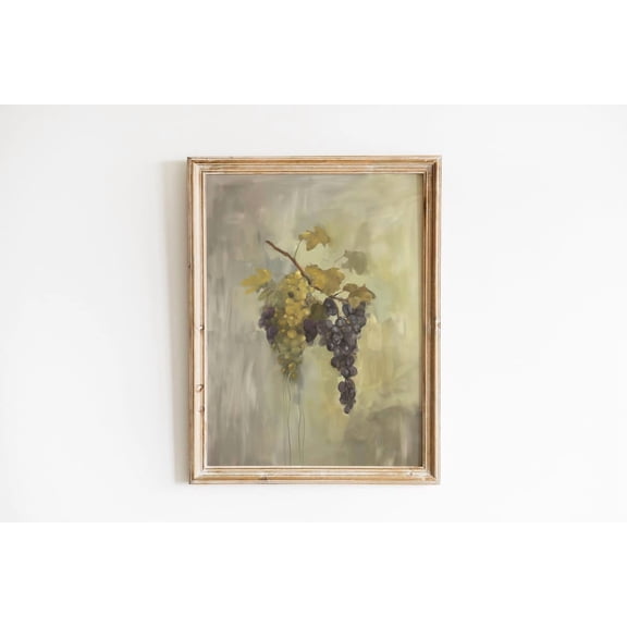 Vintage Kitchen Wall Art, Moody Fruit, Rustic Grape, Vintage Still Life, Moody French Country Home Decor Poster Decor, Size 16x24 UNFFRAMED F03.1.8l817