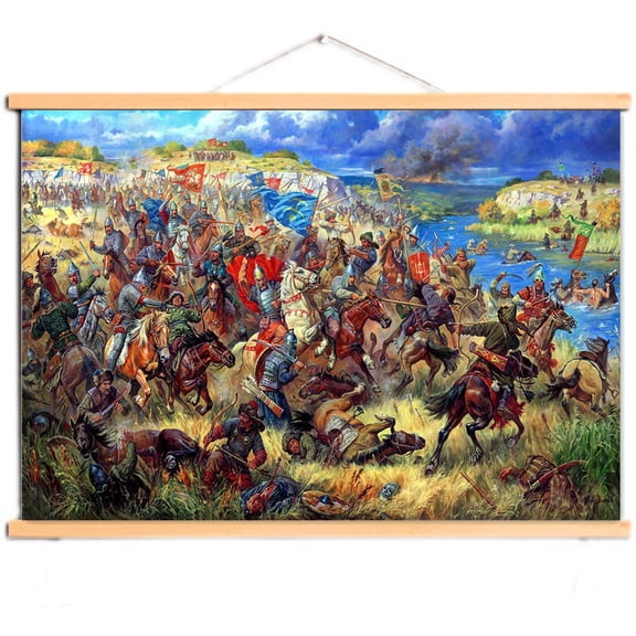 Vintage Knights Templar Posters and Prints for Christian Warrior Fans - Crusader Knight Wall Art Tapestry Medieval Decor Scroll Painting Wall Hanging Flag 8,Multicolor,70X50 CM