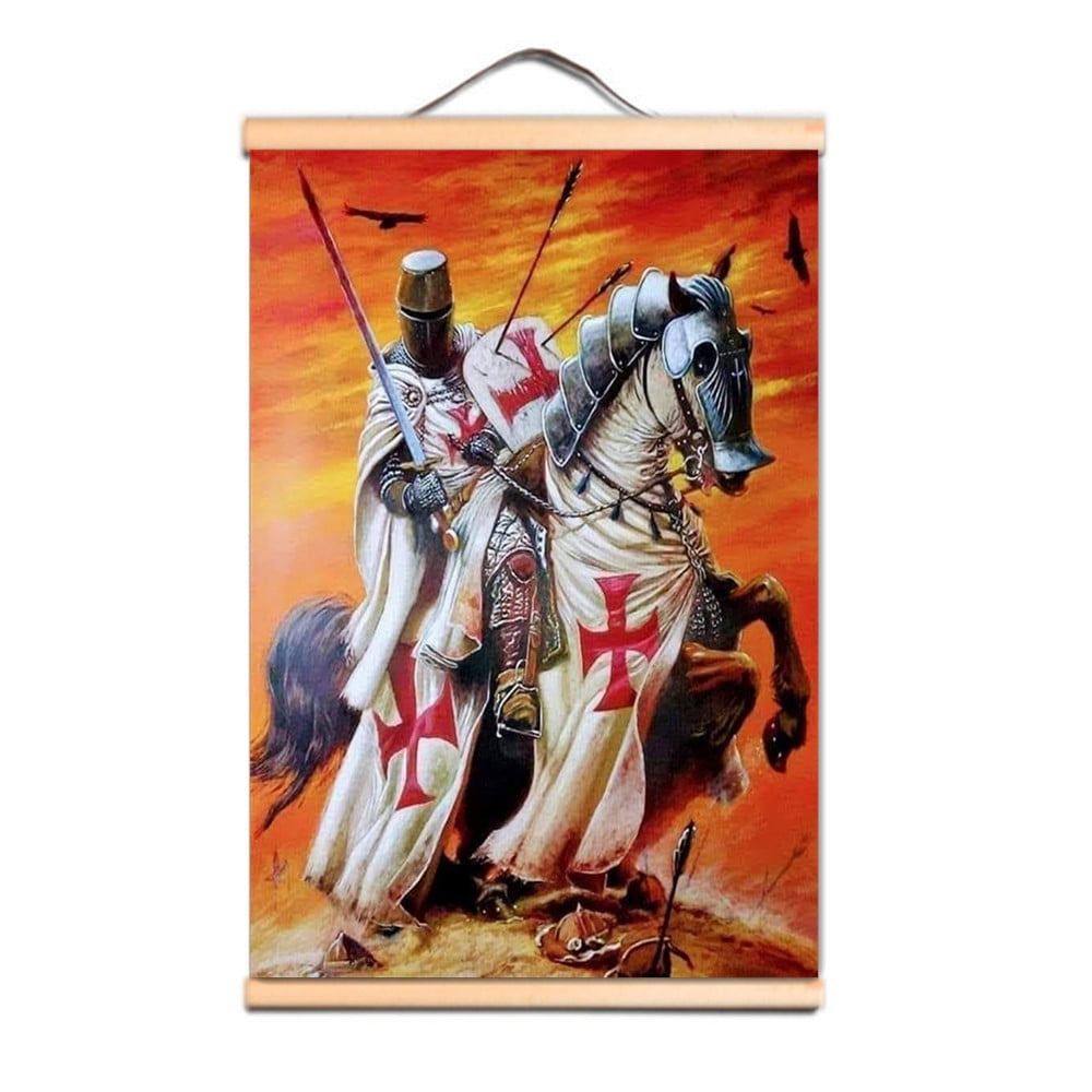Medieval Crusader Knight Tapestry Wall Decor Art - Wall Art for ...