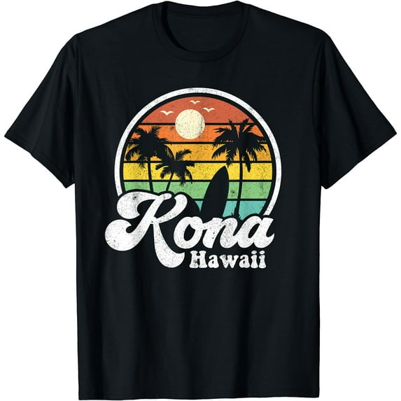 Vintage Kona Beach Hawaii Surf Hawaiian Surfing 70's Gift T-Shirt