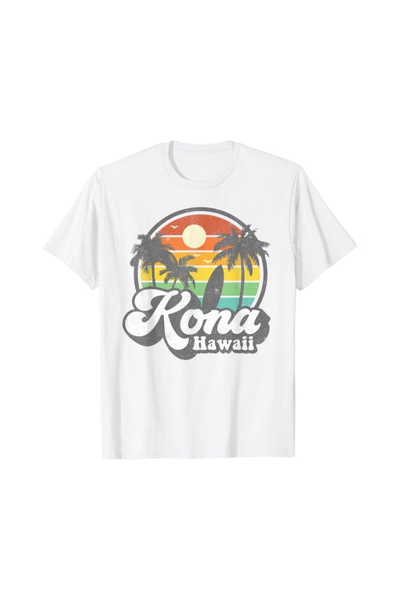 Vintage Kona Beach Hawaii Surf Hawaiian Surfing 70's Gift T-Shirt