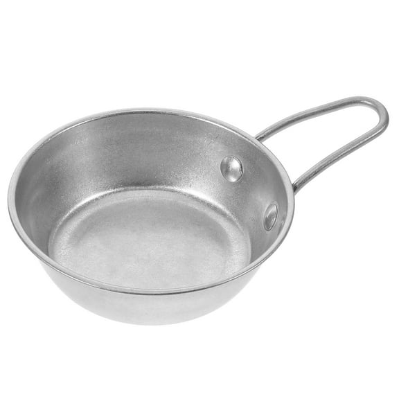 Vintage Korean Design Stainless Steel Camping Bowl with Handles Lightweight Portable and Durable