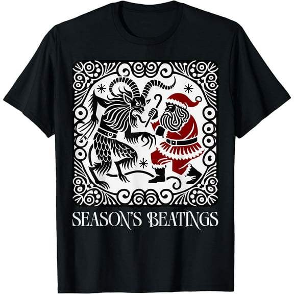 Vintage Krampus Vs S@Nt_A Krampusnacht T-Shirt