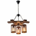 thumbnail image 1 of 3-Light Rustic Chandelier Wooden Farmhouse Ceiling Lamp Pendant Light Without Bulb, 1 of 11