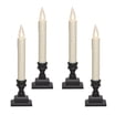 Candele LED A Batteria 612 Vermont – Confezione Da 4, Bronzo Antico, Con Timer 6/18 Ore, Luce Bianca Calda, Effetto Fiamma Reale, Per Finestre