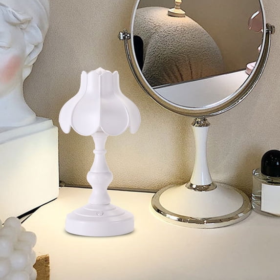 Vintage LED Night Light, Retro Bedside Lamp, USB Rechargeable Small Table Light for Bedroom Dorm Decor, 1-Pack