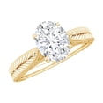 thumbnail image 1 of Rosec Jewels Vintage Lab Grown Diamond Oval Engagement Ring - 6x8 mm - EF-VS Grade Certified, 10K Yellow Gold, US 13.00, 1 of 9