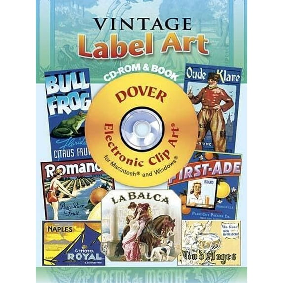 Pre-Owned Vintage Label Art (Dover Electronic Clip Art) Paperback