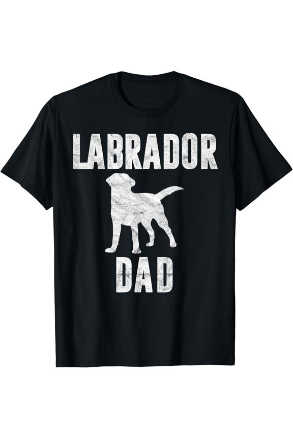 Vintage Labrador Dad Gift Dog Daddy Golden Black Lab Father T-Shirt