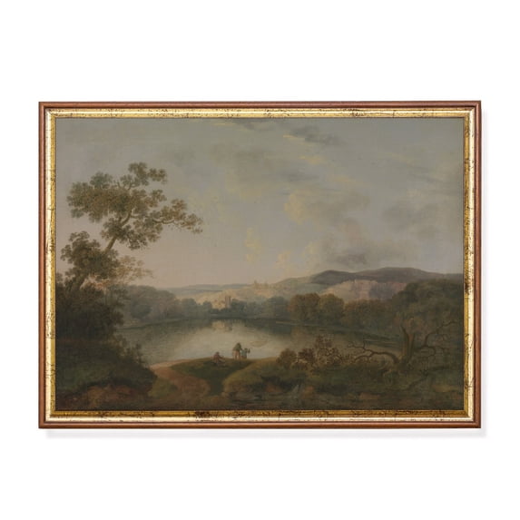 Vintage Lake Landscape Rustic Farmhouse Poster Home Decor, 12x18 UNFRAMED