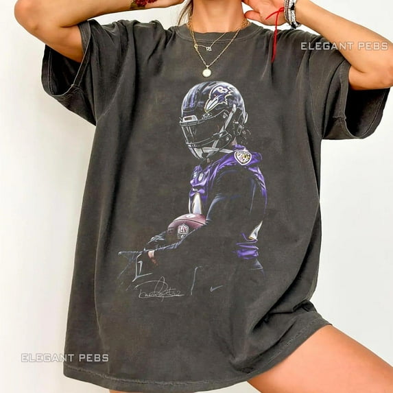 Vintage Lamar Jackson Shirt, Vintage Ravens Fan T-Shirt, Gameday Tee