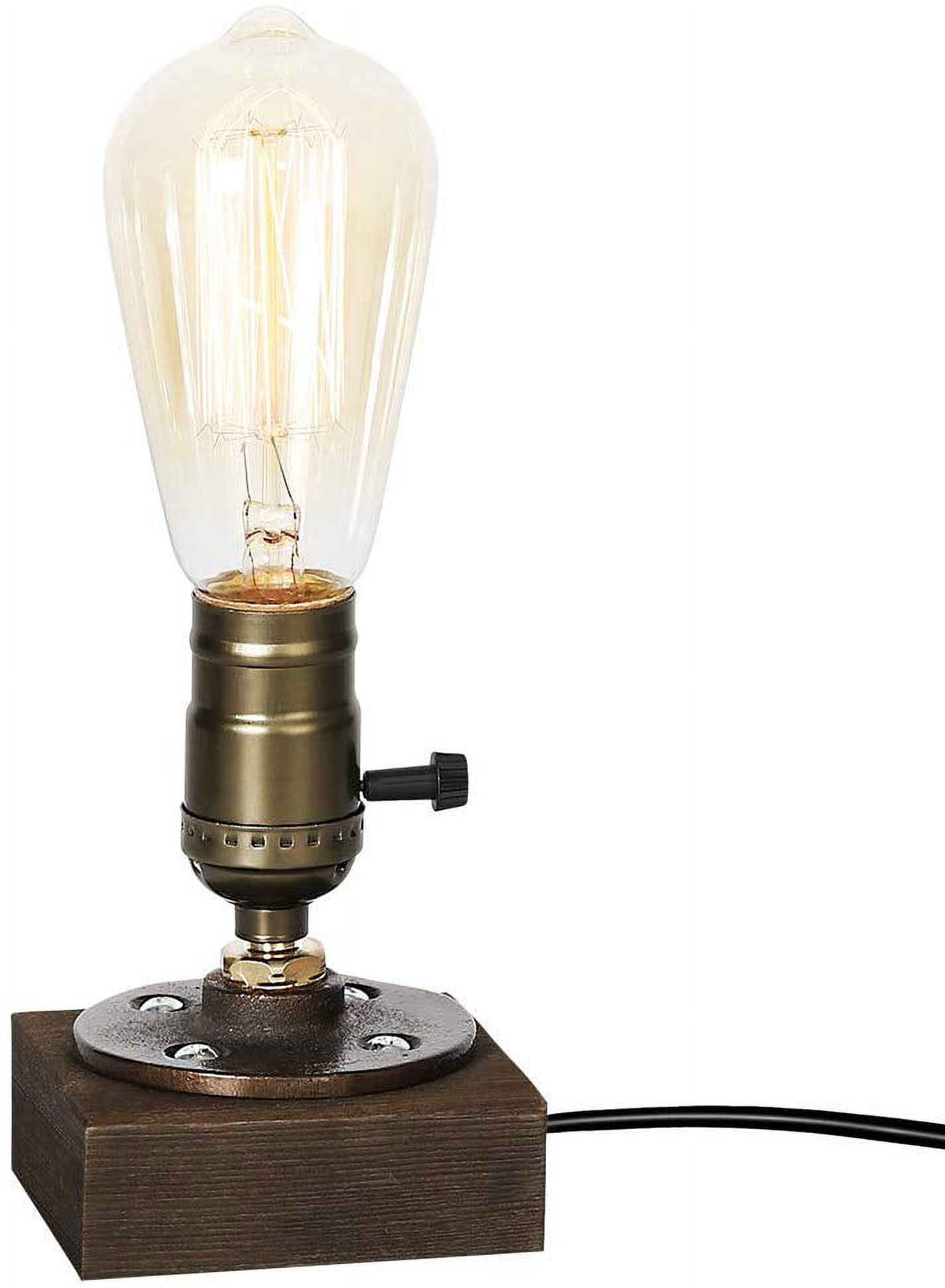 Vintage Lamp - Antique E26 Edison Bulb Industrial Desk Lamp, Minimalist Loft Style Accent (Bulb Not Included)