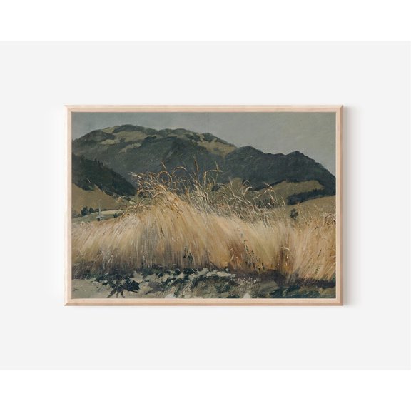 Vintage Landscape Abstract Wheat Field Poster Unframed Paper Print