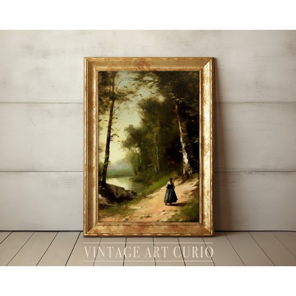 Vintage Landscape Art, Wall Decor for Antique Style, Moody, Vintage Unframed Paper Print