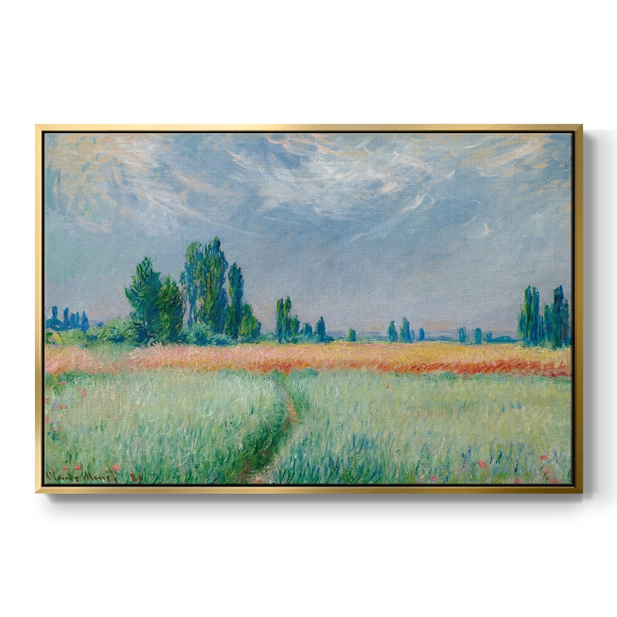 Vintage Landscape-C By Wexford Home Framed in Gold Wood Gallery Wrapped Canvas 27 in. x 41 in.