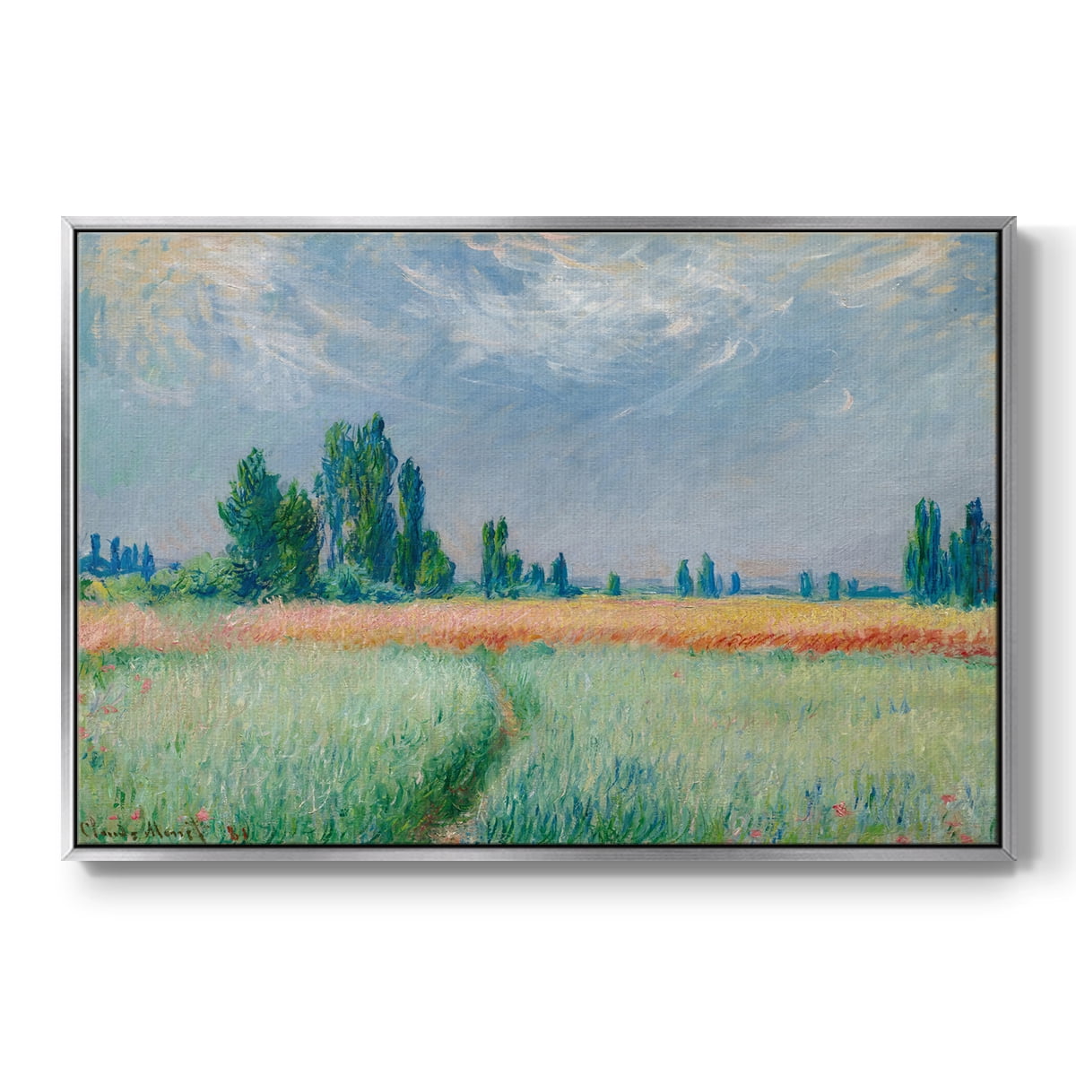 Vintage Landscape-C By Wexford Home Framed in Silver Wood Gallery Wrapped Canvas 17 in. x 25 in.