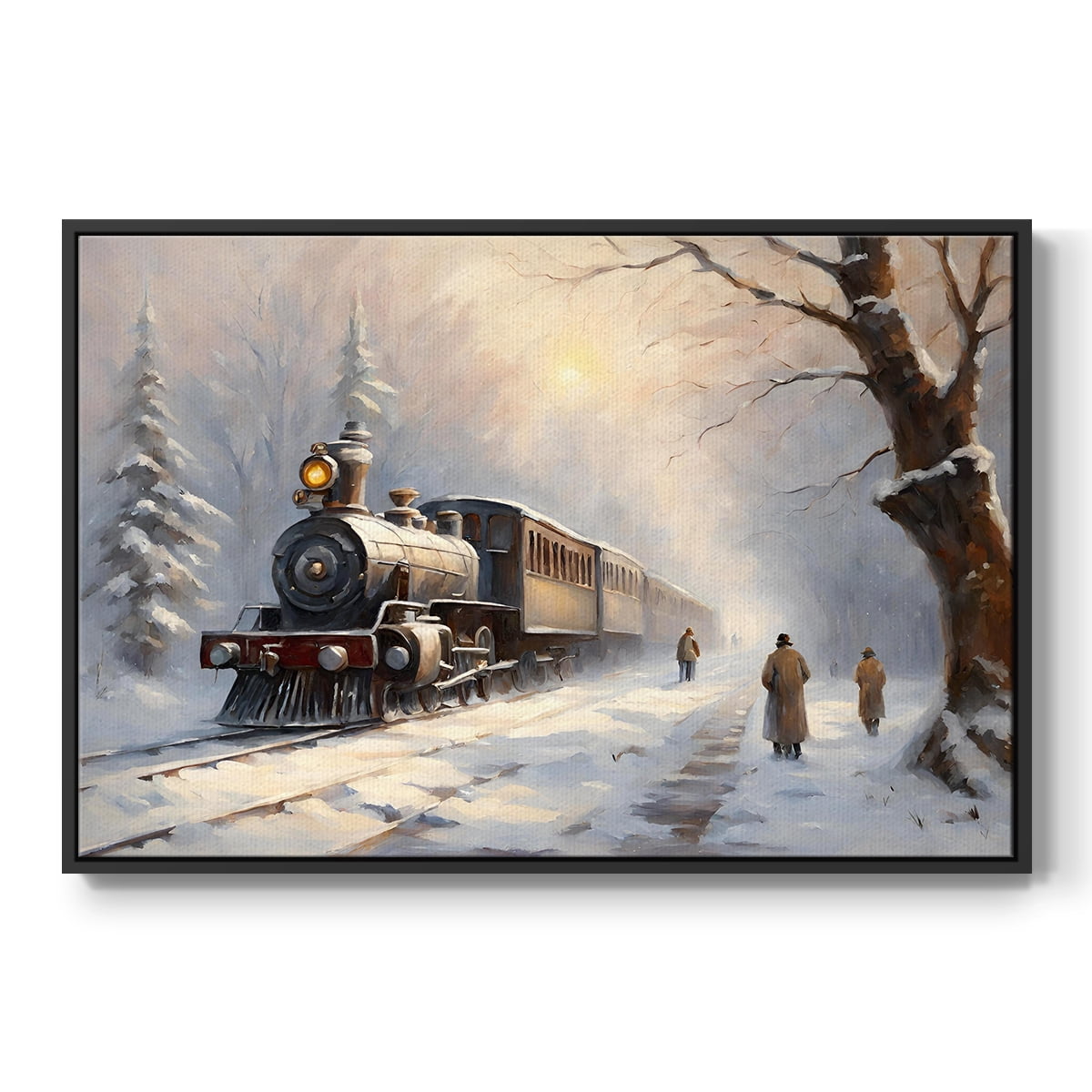 Vintage Landscape-CC By Wexford Home Framed in Black Wood Gallery Wrapped Canvas 17 in. x 25 in.