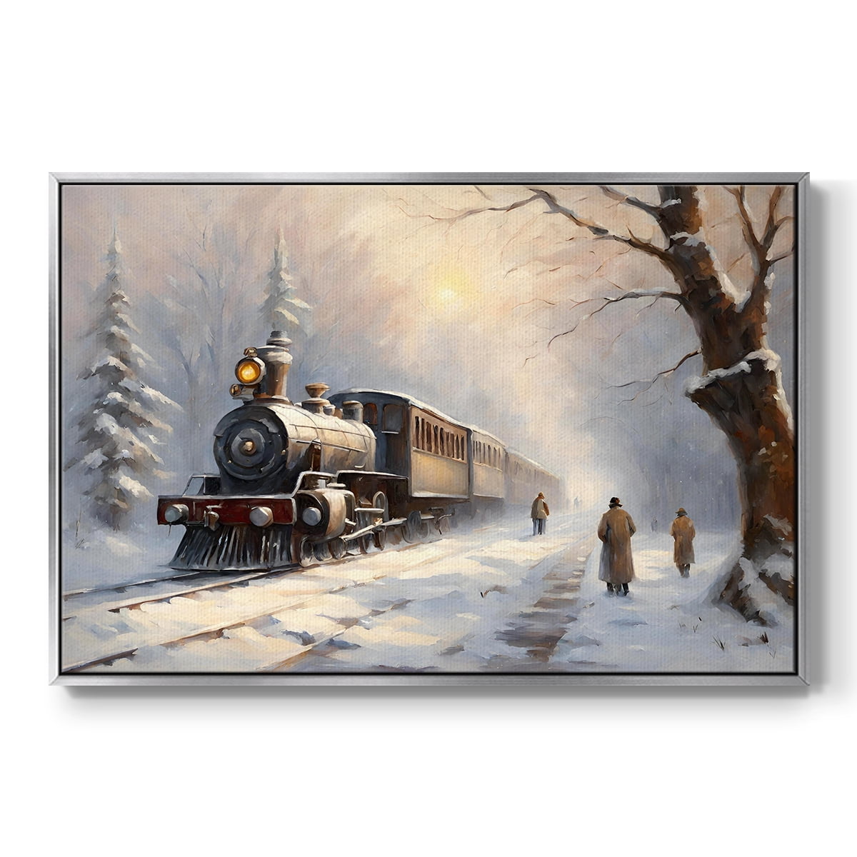 Vintage Landscape-CC By Wexford Home Framed in Silver Wood Gallery Wrapped Canvas 27 in. x 41 in.