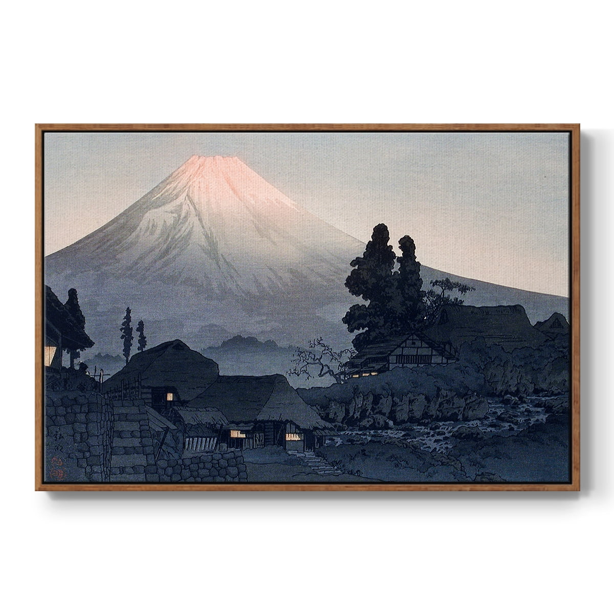 Vintage Landscape-CCCII By Wexford Home Framed in Walnut Wood Gallery Wrapped Canvas 25 in. x 37 in.