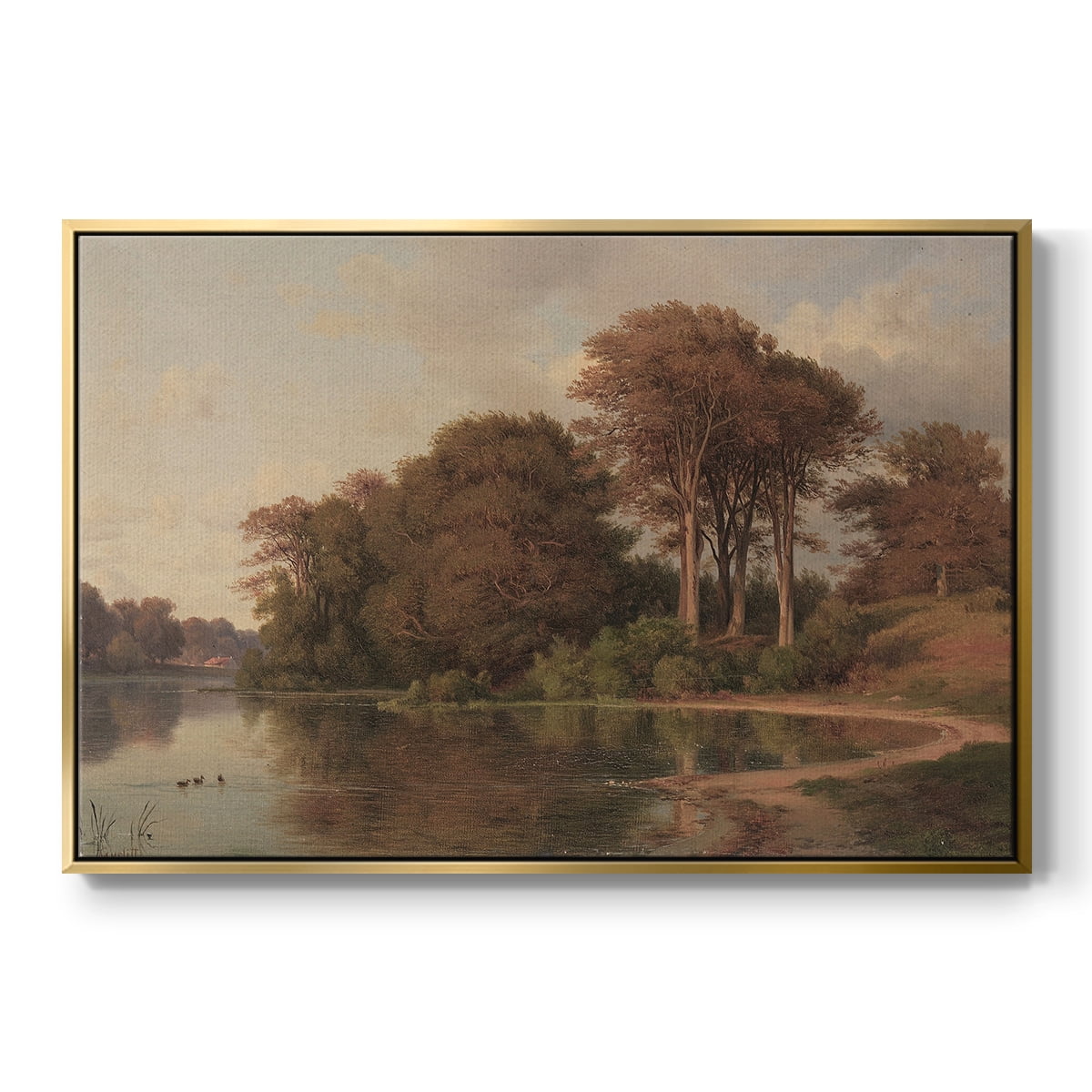 Vintage Landscape-CCCIX By Wexford Home Framed in Gold Wood Gallery Wrapped Canvas 25 in. x 37 in.