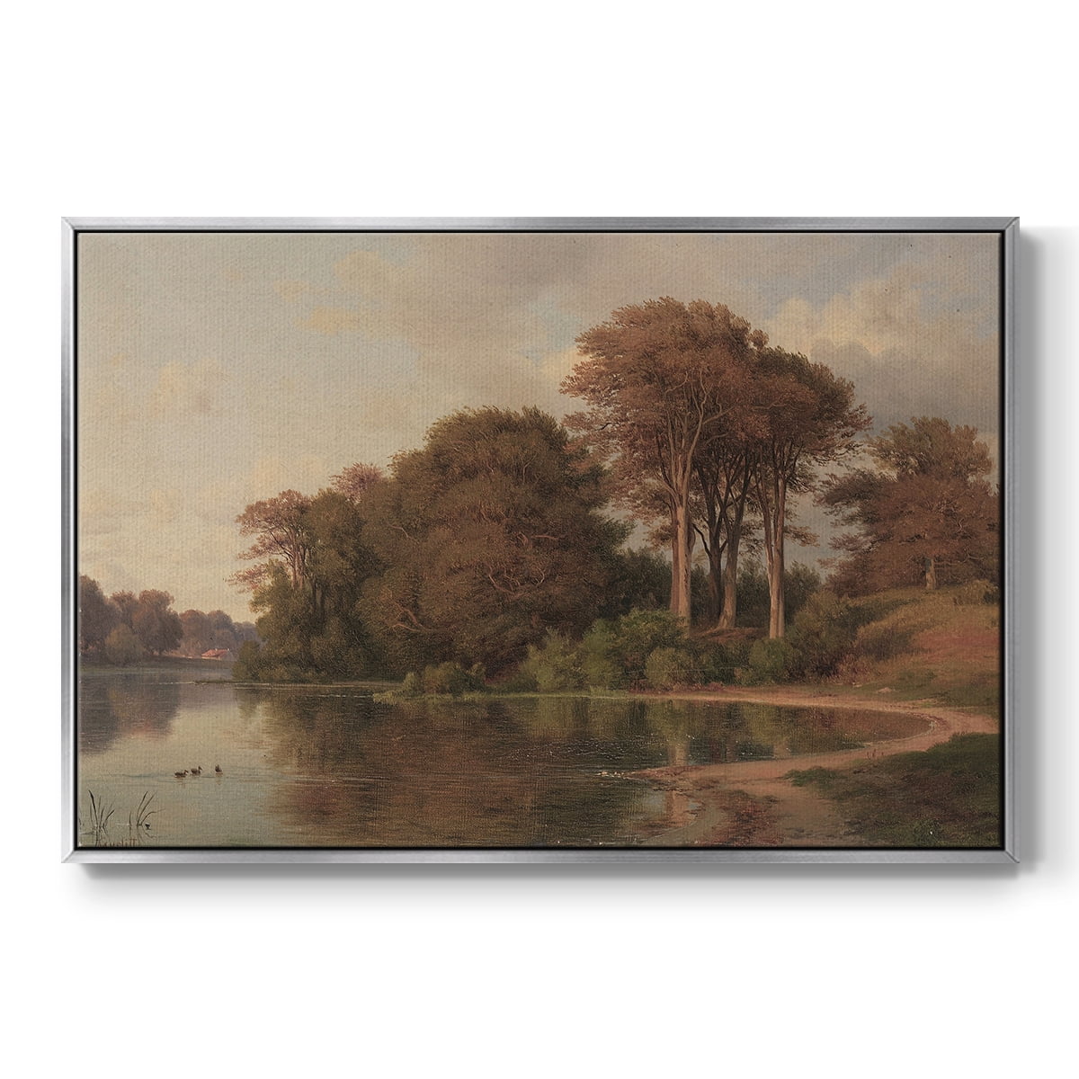 Vintage Landscape-CCCIX By Wexford Home Framed in Silver Wood Gallery Wrapped Canvas 25 in. x 37 in.