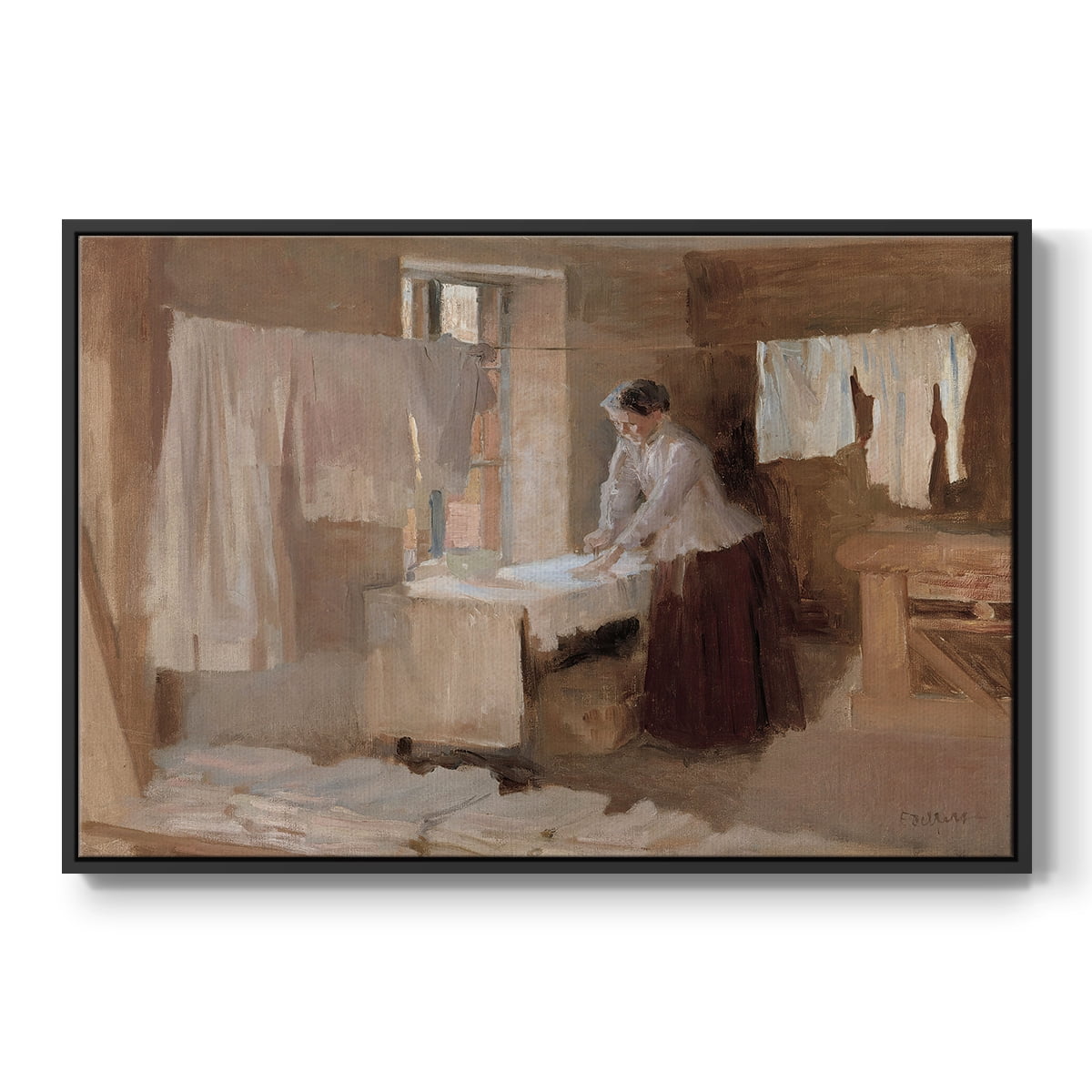 Vintage Landscape-CCCLX By Wexford Home Framed in Black Wood Gallery Wrapped Canvas 27 in. x 41 in.