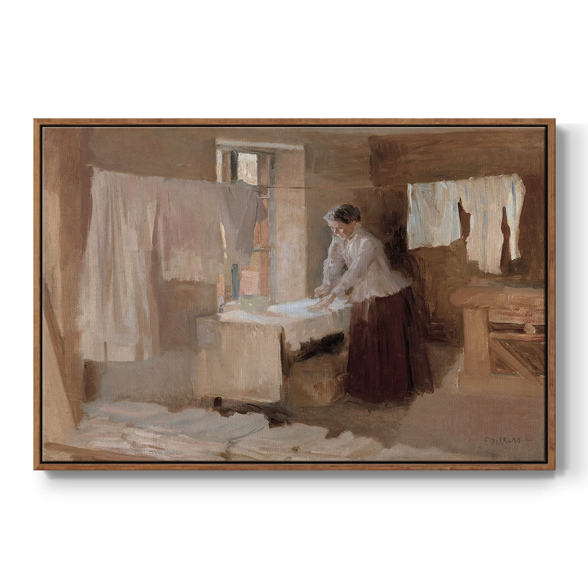 Vintage Landscape-CCCLX By Wexford Home Framed in Walnut Wood Gallery Wrapped Canvas 27 in. x 41 in.
