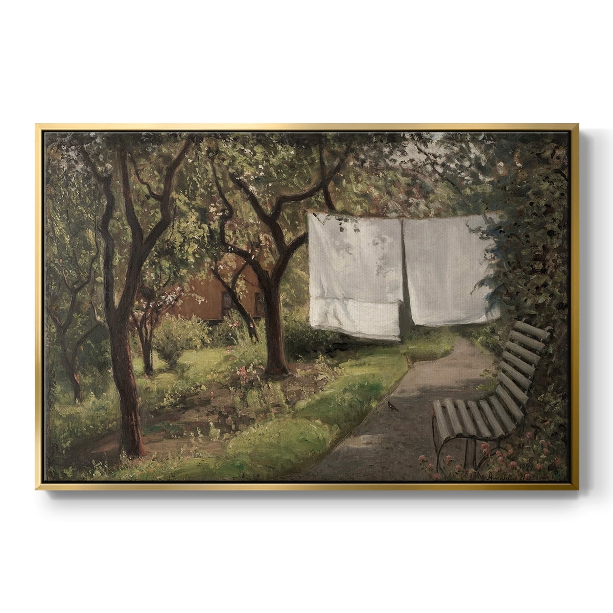 Vintage Landscape-CCCLXI By Wexford Home Framed in Gold Wood Gallery Wrapped Canvas 17 in. x 25 in.