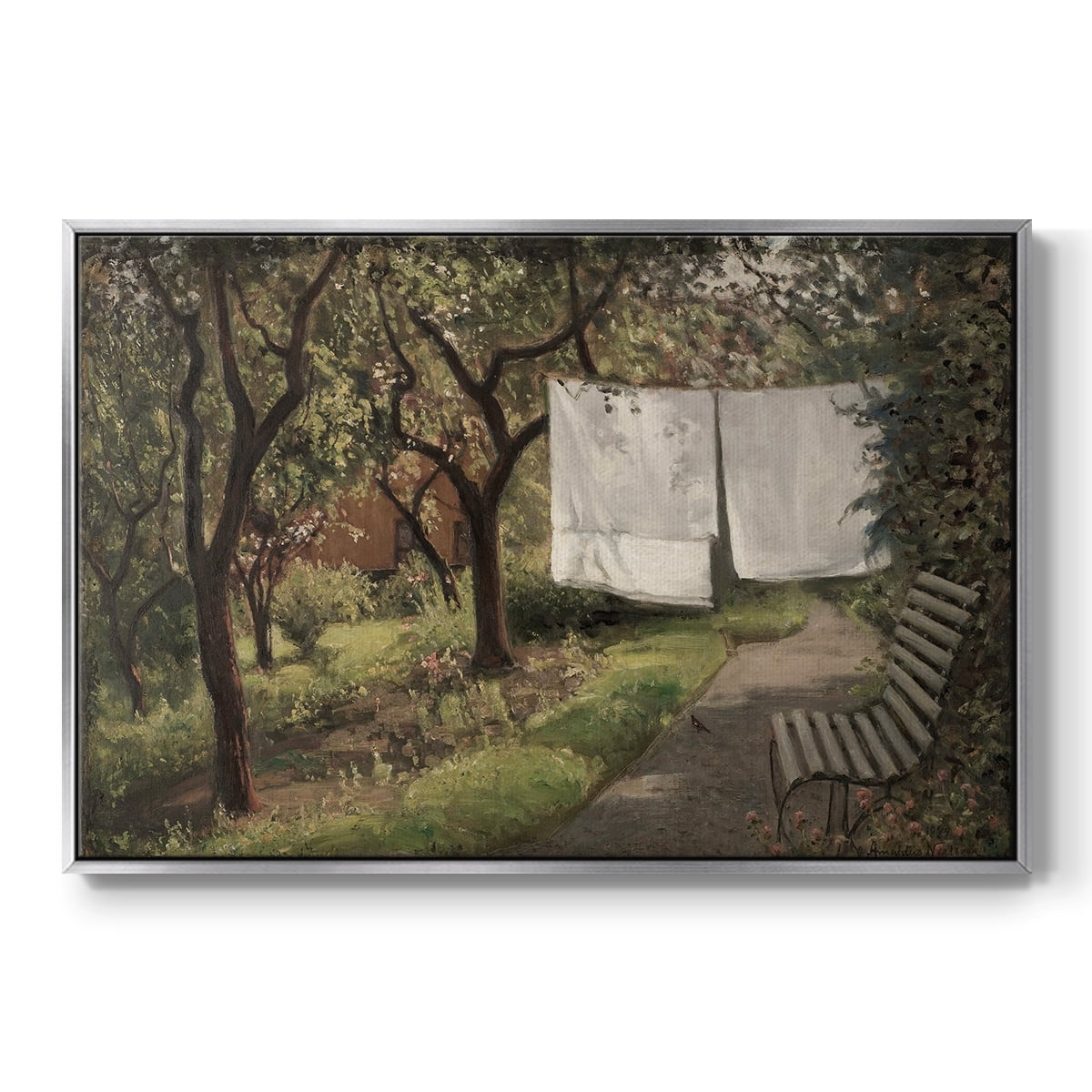 Vintage Landscape-CCCLXI By Wexford Home Framed in Silver Wood Gallery Wrapped Canvas 17 in. x 25 in.