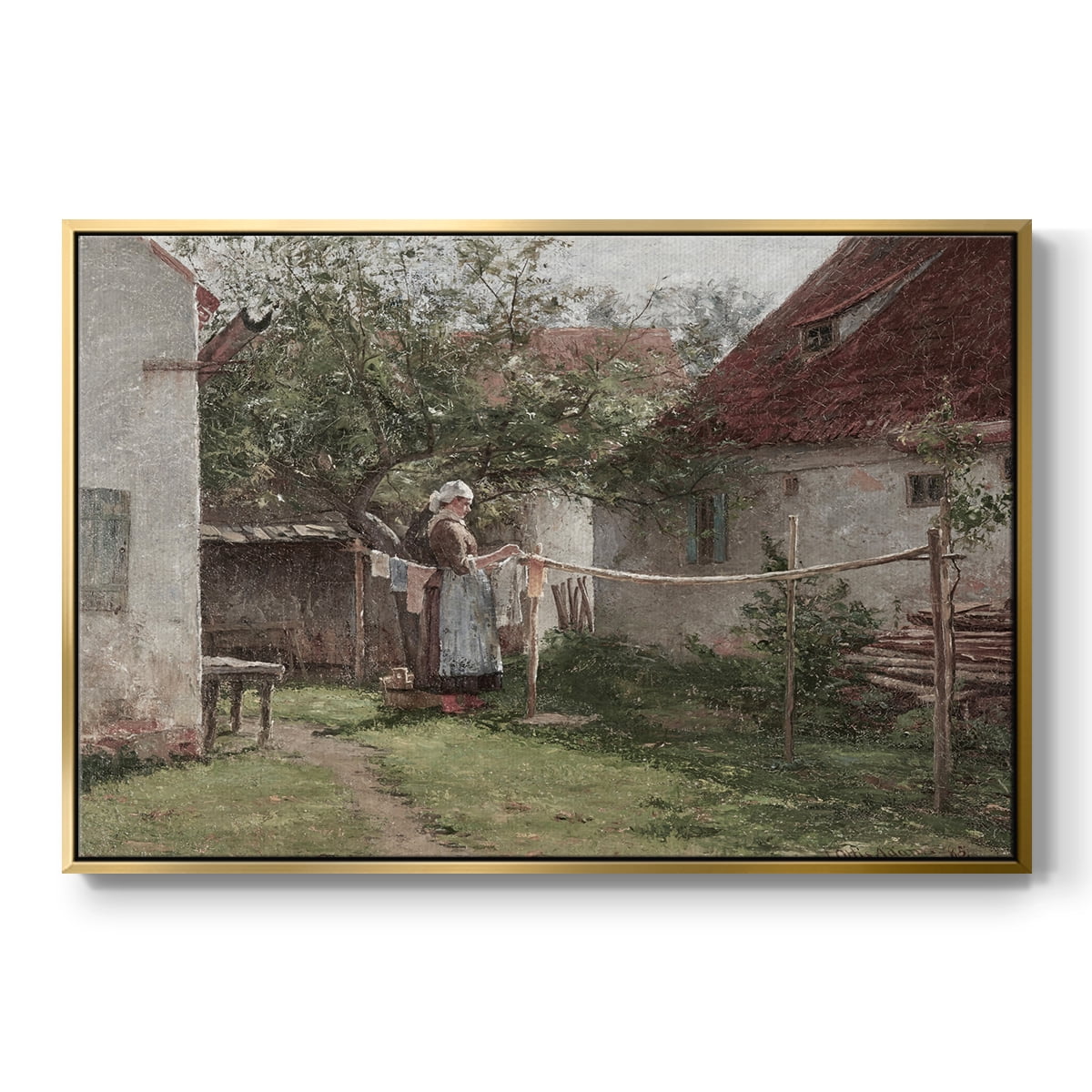 Vintage Landscape-CCCLXII By Wexford Home Framed in Gold Wood Gallery Wrapped Canvas 17 in. x 25 in.