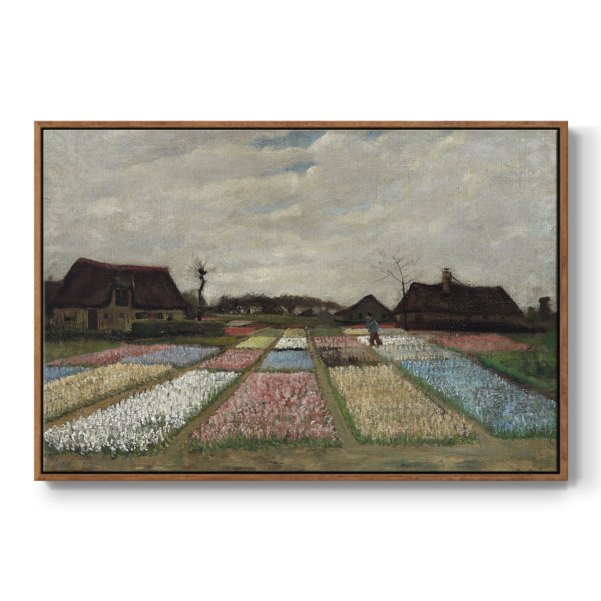 Vintage Landscape-CCCLXIII By Wexford Home Framed in Walnut Wood Gallery Wrapped Canvas 17 in. x 25 in.