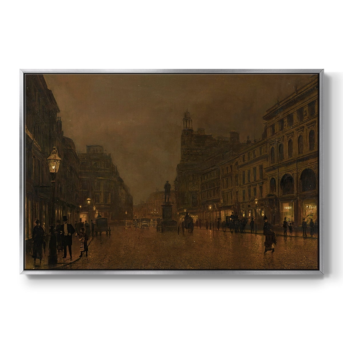 Vintage Landscape-CCCLXVII By Wexford Home Framed in Silver Wood Gallery Wrapped Canvas 25 in. x 37 in.