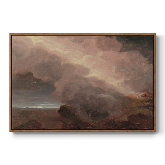 Vintage Landscape-CCCLXX By Wexford Home Framed in Walnut Wood Gallery Wrapped Canvas 17 in. x 25 in.