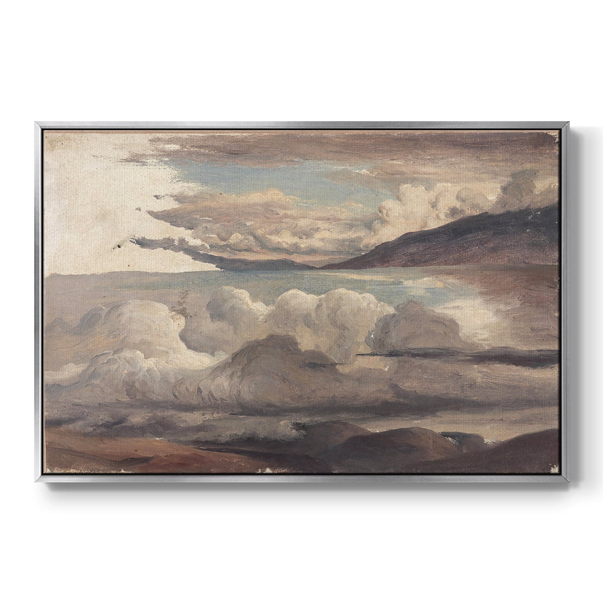 Vintage Landscape-CCCLXXI By Wexford Home Framed in Silver Wood Gallery Wrapped Canvas 27 in. x 41 in.
