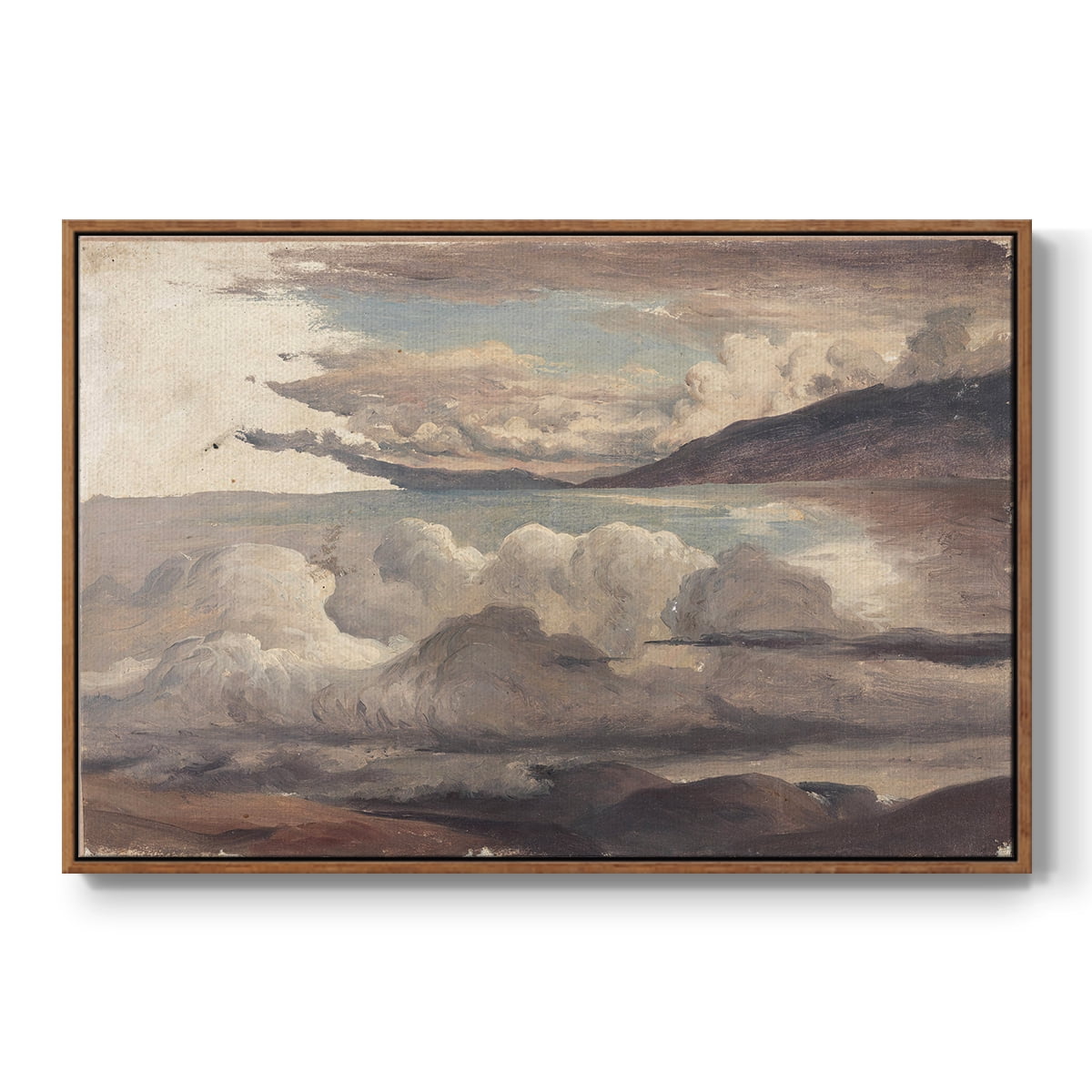 Vintage Landscape-CCCLXXI By Wexford Home Framed in Walnut Wood Gallery Wrapped Canvas 25 in. x 37 in.