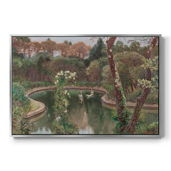 Vintage Landscape-CCCLXXII By Wexford Home Framed in Silver Wood Gallery Wrapped Canvas 17 in. x 25 in.