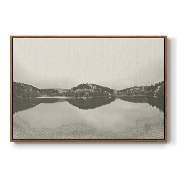 Vintage Landscape-CCCLXXIV By Wexford Home Framed in Walnut Wood Gallery Wrapped Canvas 17 in. x 25 in.