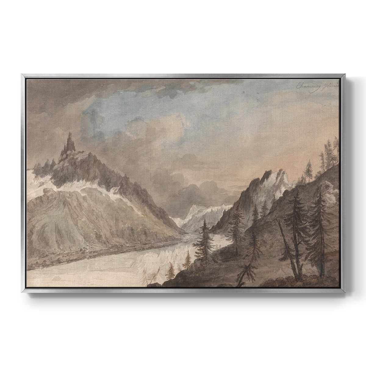 Vintage Landscape-CCCLXXIX By Wexford Home Framed in Silver Wood Gallery Wrapped Canvas 17 in. x 25 in.
