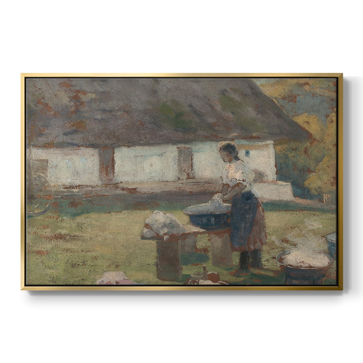 Vintage Landscape-CCCLXXV By Wexford Home Framed in Gold Wood Gallery Wrapped Canvas 17 in. x 25 in.